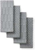 Martha Stewart Honeycomb Chambray Textured Kitchen Towel 4-Pack Set, 100% Cotton by MarthaStewart