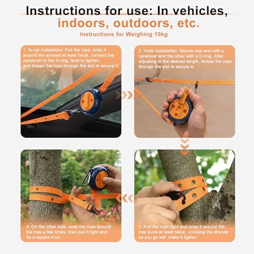 Portable Travel Clothesline, 13.4 ft Retractable Clothes Line - Image 5