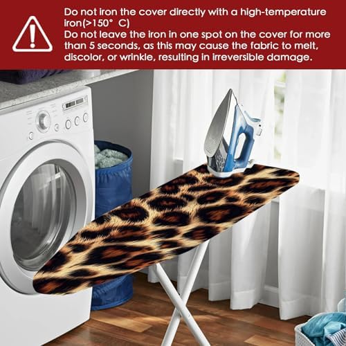 Nuxovilar Realistic Leopard Print Ironing Board Cover 15x54 Polyester - Image 6
