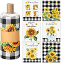 Mindsoft 36 Pcs Spring Sunflower Reusable Paper Towels Rolls Sunshine Washable by Mindsoft