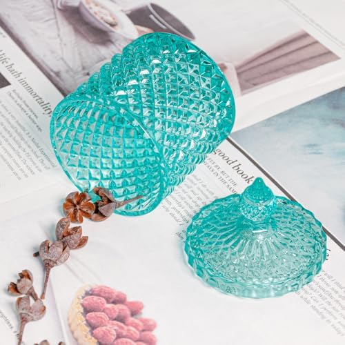 2 Pack Glass Qtip Holder, Apothecary Jars - Image 2