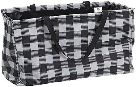 Household Essentials Black and White Plaid Krush Container All-Purpose Utility by HouseholdEssentials