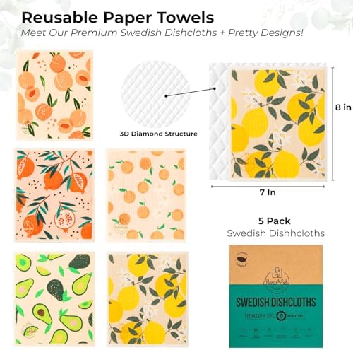 Harps&Seb Swedish Dishcloths for Kitchen Dish Towels - Image 2
