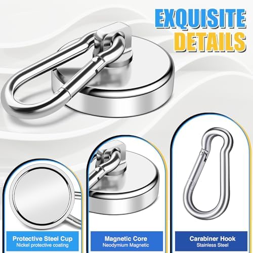 Magnetic Hooks Heavy Duty 150Lbs, 4 Pack Super Strong Magnetic Hooks - Image 4