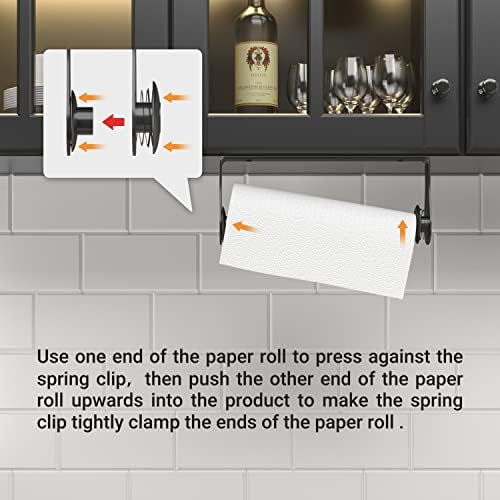 Paper Towel Holder Under Cabinet, One-Hand Tear, Wall Mount or Adhesive - Image 3