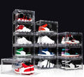 Upgraded 12 Pack Shoe Box, Acrylic Clear Shoe Boxes, Drop Front Shoe Storage Box by AOHMPT