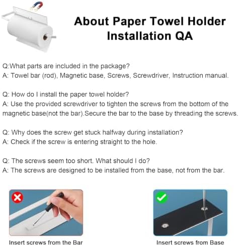 Paper Towel Holder Magnetic, Magnetic Paper Towel Holder - Image 6