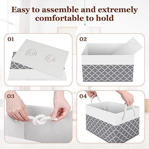 Fab totes Storage Bins 4-Pack, Foldable Storage Baskets - Image 4