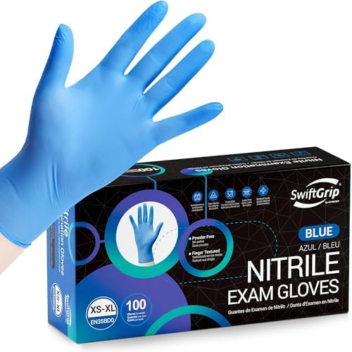 SwiftGrip Disposable Nitrile Exam Gloves, Latex Free, Medical Gloves by SwiftGrip