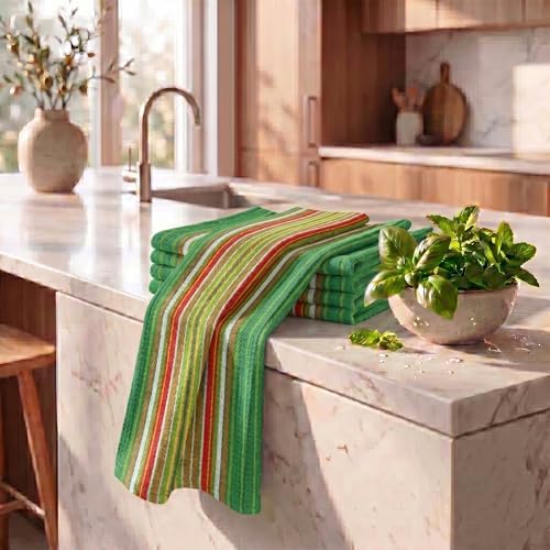 Urban Villa Kitchen Towel Cotton Dish Towel 20”x30” Leaf Green - Image 6
