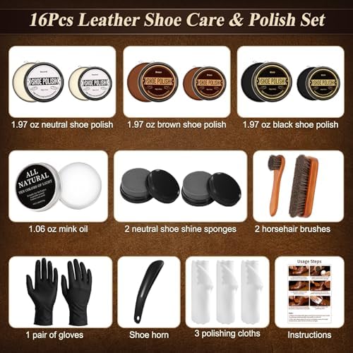 Cruzix Leather Shoe Polish Kit- Shoe Shine Gift - Image 3