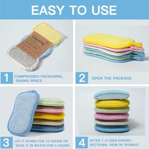 Kitchen Sponge, Dish Sponge, Scrub Sponges Cleaning Supplies, Sponges - Image 3