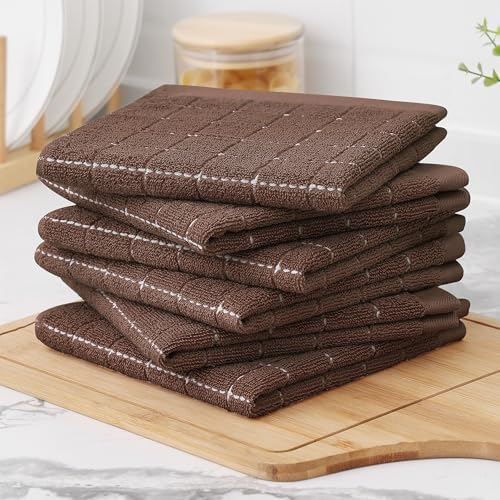 Homaxy 100% Cotton Terry Kitchen Dish Cloths, 4 Pack - Image 7