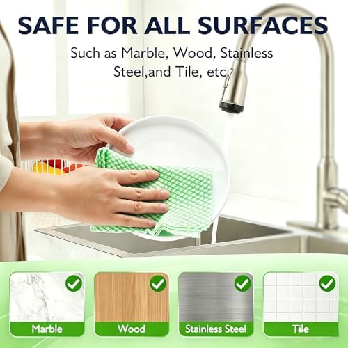 60Pack Disposable Dish Cloths for Kitchen, 13.8x15.7 Cleaning Wipes - Image 5