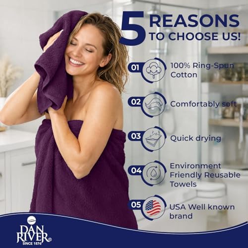 DAN RIVER 8 Piece Luxury Bath Towels - Image 5