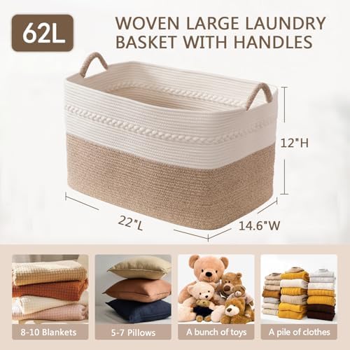 Woven laundry basket for large storage - Image 5