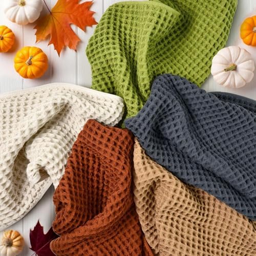 Waffle Hand Towel Set, Cotton Soft Lint-Free Quick Drying Towels - Image 2