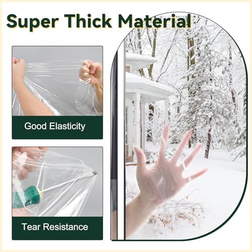 Flehomo 79 x 79 Inch Window Insulation Kit, Adjustable Window Film - Image 3