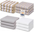 Pack of 12 Cotton Kitchen Towels Set, Dish Towels, Cleaning Rags, Kitchen Dish by NeoclassAlphaThread