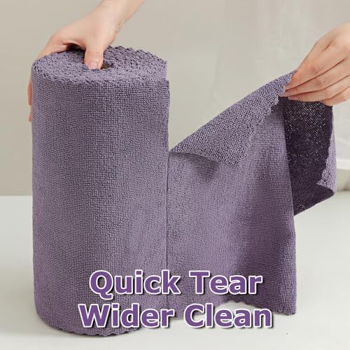 Jessy Home 80 Pack Microfiber Cleaning Cloth Roll Reusable Paper Towels 12"x12" - Image 4