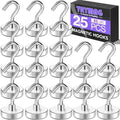 TRYMAG Magnetic Hooks for Cruise Cabins, 25 Pack by TRYMAGMagnets