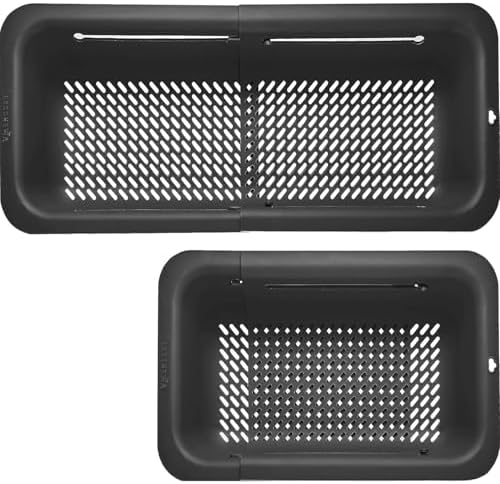 LASSHSWA Collapsible Colander for Kitchen, Over the Sink Strainer Basket for by LASSHSWA