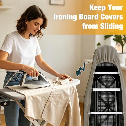 4 Pack Ironing Board Cover Clips, Adjustable Elastic Fasteners - Image 5
