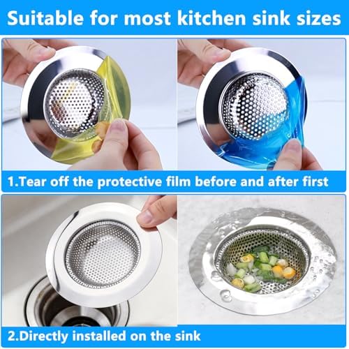 2PCS Sink Drain Strainer Set, 4.5 Inch Outer Diameter - Image 4