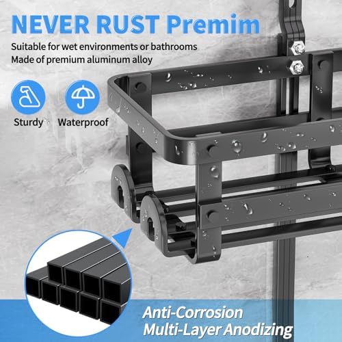 GAOKASE Aluminum Shower Caddy Hanging, Never Rust Shower Organizer - Image 2