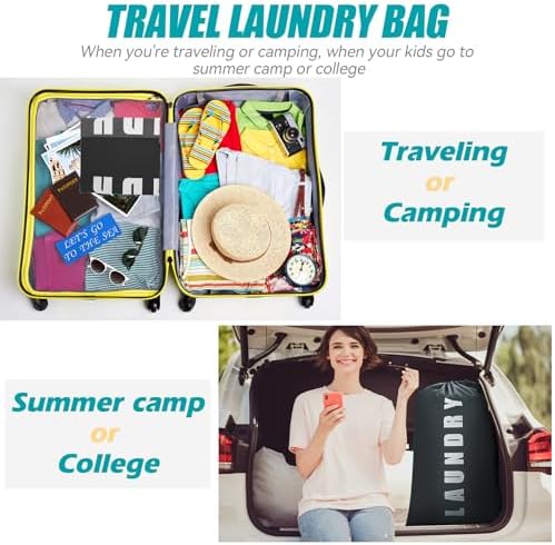 Isink Laundry Bag, 2 Pack Travel Laundry Bags - Image 6