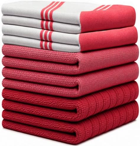 Premium Kitchen Towels 6 Pack 100% Cotton 20"x28" Dish Towels - Image 2