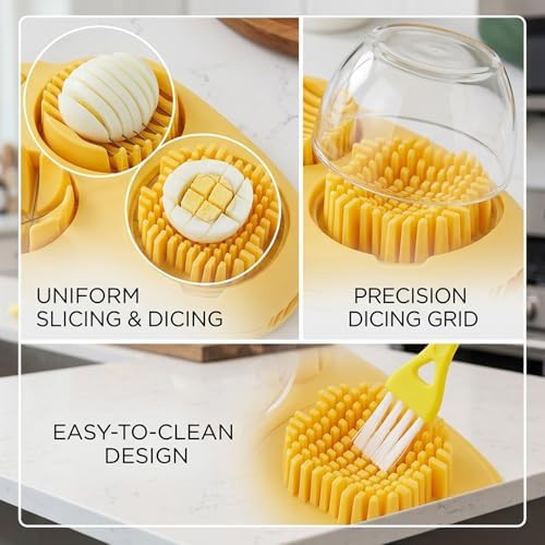 3 In 1 Egg Slicer For Hard Boiled Eggs, 3 Slice Modes Egg Cutter, Dishwasher - Image 3