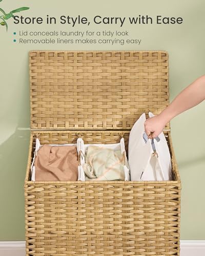 SONGMICS 3-Section Laundry Hamper - Image 4