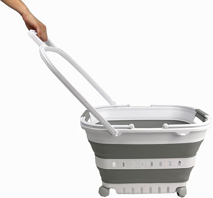 SAMMART 35L Collapsible Plastic Laundry Basket by SAMMART