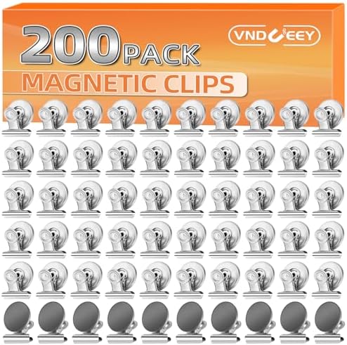 VNDUEEY 200 Pack Fridge Magnets Refrigerator Magnets, Strong Magnetic Clips by VNDUEEY