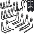 3-H Heavy Duty Garage Hooks, 20 Pack Wall Storage Organizer by 3-H