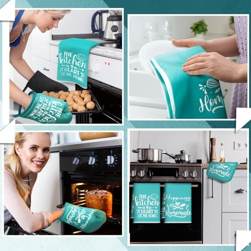 Sratte 6 Pcs Kitchen Decor Accessories Set, Light Teal - Image 6