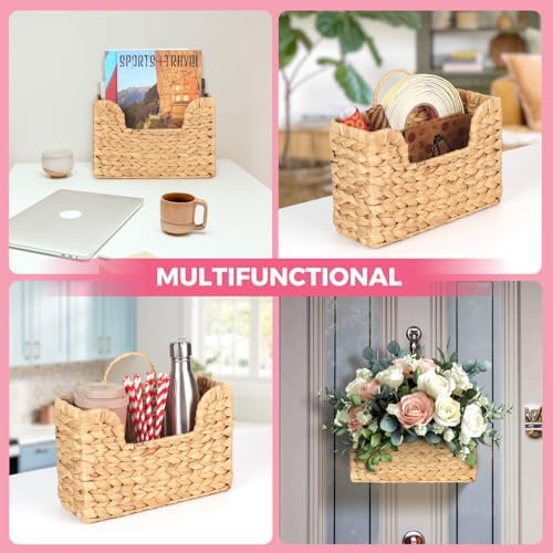 Handwoven Water Hyacinth Wall Magazine Holder - Image 5