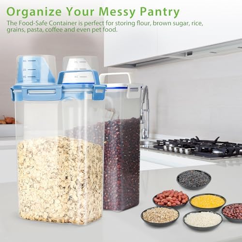 Viretec Rice Airtight Storage Container, 3 to 5Lbs Cereal Dry Food Flour Bin - Image 6