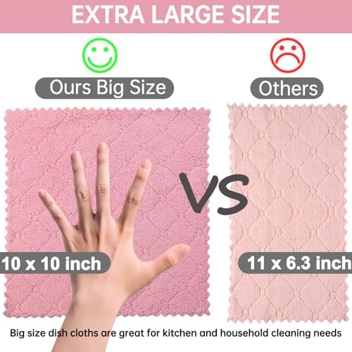 Kitchen Dish Cloths, Microfiber Cleaning Cloth, 12 Pack - Image 2