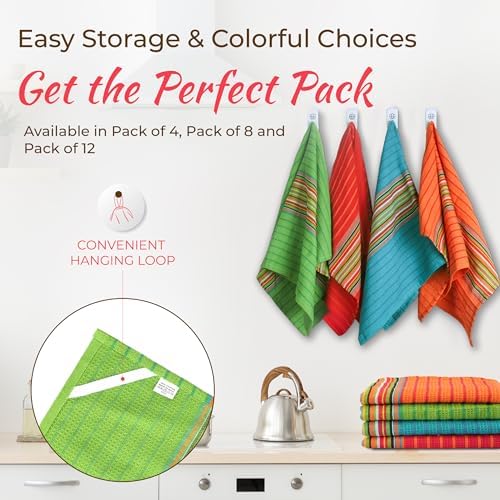 THREAD SPREAD Kitchen Dish Towels, 100% Cotton Salsa Towels, Highly Absorbent - Image 7