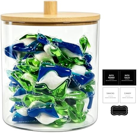 Amolliar 78oz/0.6Gal Clear Acrylic Laundry Pods Container by Amolliar