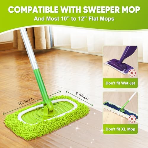 6-Pack Reusable Microfiber Mop Pads Compatible - Image 2