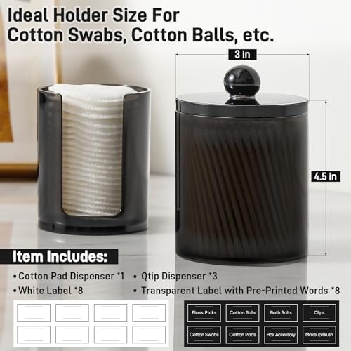 4 Pcs Acrylic Qtip Holder Dispenser - Image 3