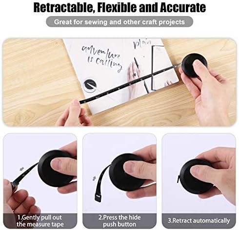 Tape Measure Body Measuring Tape, Retractable 60 Inch Soft Mini Measuring Tape - Image 4