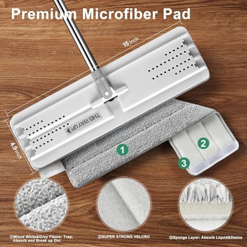 JOYMOOP Flat Mop System, Microfiber Mop - Image 2