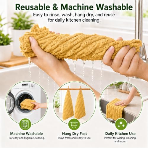 kimteny Microfiber Dish Cloths for Washing Dishes 24 Pack - Image 5