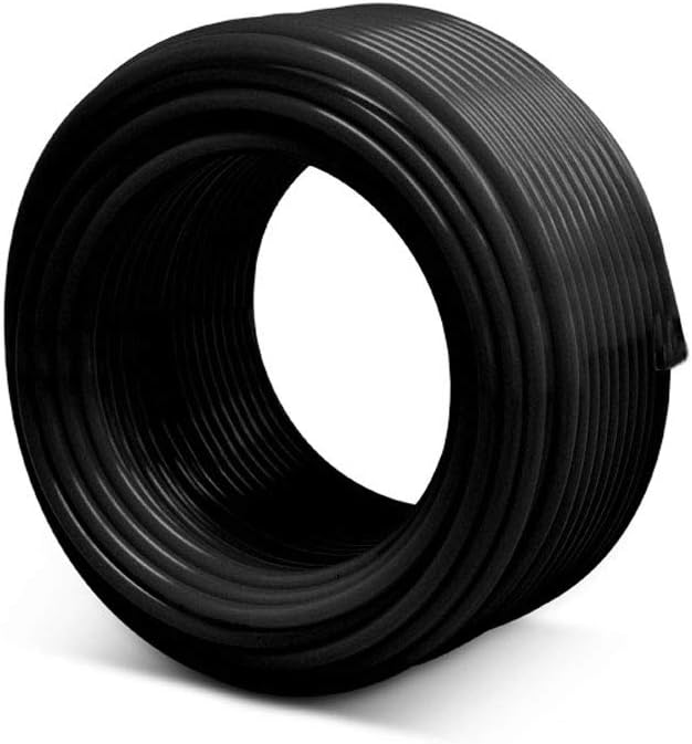 1/4" OD 50 Feet Length Black Tubing for Reverse Osmosis De-ionized Water Filtration Systems, Refrigerators, and Other Appliances (1/4" OD, 50') NSF Certified