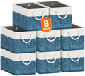 Fab totes Storage Bins 8-Pack, Foldable Storage Baskets by Fabtotes