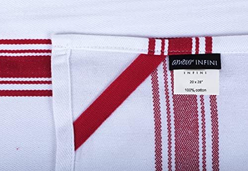 AMOUR INFINI Kitchen Towels 100% Cotton Pack of 4, Highly Absorbent Quick - Image 4